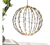 Iouyjiu Sphère Lumineuse de Noël - Pliable Décorations Noël Boule à LED,Décoration Globe Originale pour Arbre Nuit Mariage Fête Intérieur Extérieur