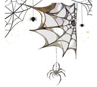 Iouyjiu Spider Web Window - 2D Flat Scary Spider Web Stickers | Home Decorations with Creepy Window Clings Decals for Bedroom, Living Room, Dorm, Apartment, Offices, Classroom, Party, Bathroom