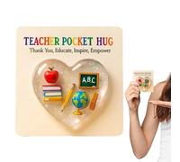 Iouyjiu Teacher Keepsake - Appreciation Gift for Classroom Mentors | Cute Heart Tokens with Message Card, Meaningful Souvenir for Students Kids Teens Graduation Christmas Birthday