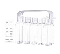 Iouyjiu Travel Size Bottles - Refillable Leakproof Containers for Liquids | 100ml Transparent Mini Bottles with Spillproof Cap, Portable Travel Accessory for Home Gym Hiking Camping Vacation Use