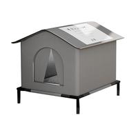 Iouyjiu Winter Cat Bed, Feral Cat Shelter, Outside Cat House, Enclosed Pet Tent, Insulated Cat House, Multiple Cat Shelter, Cozy Cat Retreat, Weather Resistant Pet House for Multiple Cats, Barn, Porch