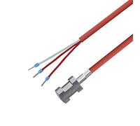 iOVEO 004AL01302 - PT100 - Sonde de tuyau PT100 3 conducteurs avec câble en silicone avec fixation jusqu'à 200 °C