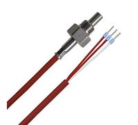 iOVEO 012EF01302 - PT100 - Sonde à visser 3 conducteurs G1/8 pouces en acier inoxydable avec câble en silicone, 2 mètres