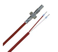 iOVEO 015EF02205 - PT1000 - M6 Sonde à visser, sonde de température filetée M6 avec câble en silicone, 5 mètres