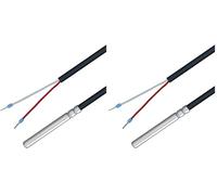 iOVEO 035HP34202 - NTC 2KOHM - Sonde de température 2 kOhm avec câble en PVC 105 °C, 2 mètres (Lot de 2)