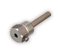 iOVEO 420TH00010-100mm Douille de plongée en acier inoxydable V4A, G 1/2", longueur d'encastrement 100 mm pour capteur de température 6 mm Chauffage jusqu'à 600 °C