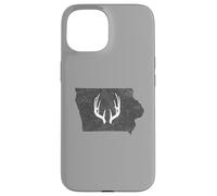 Iowa IA Deer Hunting Shed Antlers Design Coque pour iPhone 15