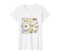 Iowa IA États-Unis, icônes de Cartes, des Moines, Agriculture T-Shirt Graphique avec Valeur