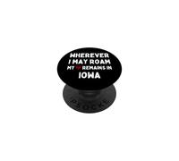 Iowa Où Que Je puisse me déplacer, Mon cœur Reste dans l'Iowa PopSockets PopGrip Adhésif