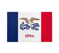 Iowa State Flag Puzzle horizontal en bois 1000 pièces pour se détendre et améliorer les compétences et la concentration