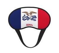 Iowa State Masque de sommeil avec imprimé drapeau de l'État de l'Iowa, couverture souple pour les yeux sans pression pour dormir, masques pour les personnes dormant sur le côté