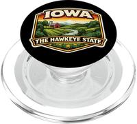 Iowa The Hawkeye State Souvenir Souvenir Visiteur Voyageur PopSockets PopGrip pour MagSafe