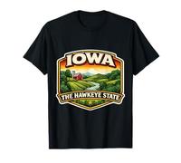 Iowa The Hawkeye State Souvenir Souvenir Visiteur Voyageur T-Shirt