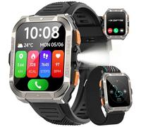 IOWODO Montre Connectée 2025 avec GPS et Lampe Poche | ChatGPT | 7 Jours Autonomie Batterie | Appels Bluetooth et 100+ Modes Sportifs | Batterie 900 mAh 100 Jours en Veille | Boussole | Android & iOS