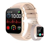 IOWODO Montre Connectée Femme Appeler/répondre 100 modes Sport Etanche Podomètre Smartwatch pour iOS Android Samsung Rose