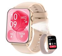 IOWODO Montre Connectée Femme Homme, Appel Bluetooth, Écran 1.91" à LCD, Cardiofréquence/Oxymètre/Analyse Sommeil, Étanche IP68, 100+ Modes Sports, pour Android& iOS(Rose)