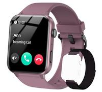 IOWODO Montre Connectée Femme Homme avec Appel Bluetooth, Notifications Réseaux Sociaux, Analyse Sommeil, Cardiofréquencemètre, Oxymètre, Podomètre,100 Modes Sport, pour Android & iOS (Violet)