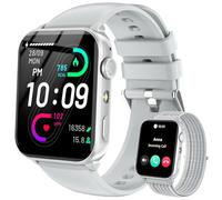 IOWODO Montre Connectée Femme Homme, Montre Appel, Appels Numérotation, 100 Modes de Sport, Écran 1.85 Pouce, Assistant Vocal, Bluetooth 5.0, pour Android/iOS （Gris ）