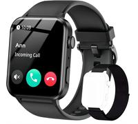 Iowodo Montre Connectée Femme Homme, Montre Appel, Appels Numérotation, 100 Modes De Sport, Écran 1.85 Pouce, Assistant Vocal, Bluetooth 5.0, Pour Android/Ios (Noir)