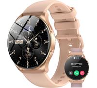 Iowodo Montre Connectée Femme Homme, Montre Appel, Écran À Amoled Allumé, 2 Bracelets,100 Modes De Sport, Appel Bluetooth, Assistant Vocal, Pour Android/Ios¿Noir¿