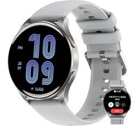 IOWODO Montre Connectée Femmes Hommes | Écran AMOLED 1,43" | Appels Bluetooth | Montre Fitness | étanche IP68 | 100+ Modes Sportifs | Fréquence Cardiaque+SpO2+Sommeil | Autonomie 7 Jours Charge Rapide
