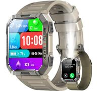 IOWODO Montre Connectée Homme, Appel Bluetooth, Écran 1.39" TFT, Moniteur Cardiofréquence/SPO2, Analyse Sommeil, 100 Modes de Sport,pour Android/iOS (Grise)