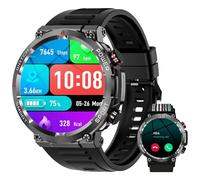 IOWODO Montre Connectée Homme avec Appel Bluetooth, Montre Appel, Écran 1.39" TFT, Moniteur Cardiofréquence/SPO2, Analyse Sommeil, 100 Modes de Sport,pour Android/iOS (Noir)