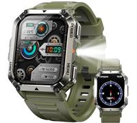 IOWODO Montre Connectée Homme Femme W70pro, Illumination,Batterie 900 mAh, Écran Tacile 2.01" TFT, Appel Bluetooth, Cardiofréquence/SPO2, Analyse Sommeil, 100+ Modes Sport,pour Android/iOS (Verte)