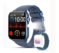 IOWODO R30MAX Montre Connectée Homme Smartwatch Bluetooth 100 Modes Sport IP68 Suivi de Santé Pour iOS Android Samsung Iphone Bleu