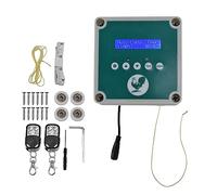 IP44 - Contrôleur automatique de porte de poulailler - Minuterie - Capteur de lumière - Télécommande - Moteur d'entraînement pour la protection des volailles dans les fermes - Matériau ABS - 12,5 x