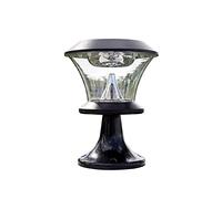 IP55 étanche rétro rond LED poteau de pont lumière extérieure lampe de colonne solaire extérieur super lumineux clôture cour porte paysage jardin applique murale pour clôture garde-corps porte porche