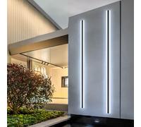 IP65 Etanche Applique Murale Exterieur Solaire Lampe Murale 3000K/4000K/6000K Aluminium LED Éclairage Mural Blanc Froid Économie D'énergie Veilleuse pour Hall D'Entrée Balcon (Lumière Blanc,120cm)