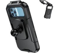 Ip66 Waterproof Bicycle Phone Holder With 1"" Ball Joint Fits Ram Size Components/1"" Dual Socket Arm, For 3.5"" To 6.1"" Phones With Max Thickness Of 11mm(S)