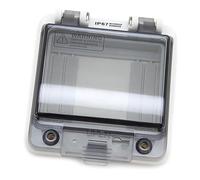 IP67 - Cadre de montage avec fenêtre rabattable pour 4 modules - Modules de sécurité pour distributeurs de machines - Armoires électriques pliables - 93 x 101 x 28 mm
