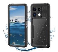 IP68CASE Coque Redmi Note 13 Pro,Etanche Antichoc Imperméable Housse Antipoussière Waterproof Case Protection D'écran Intégrée à 360 Degrés Robuste Intégrale Etui pour Xiaomi Redmi Note 13 Pro 5G-Noir