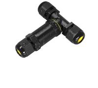 IP68T Connecteur de câble à trois conducteurs étanche 24 A 450 V Jonction de type T pour fil 4-14 mm Éclairage industriel extérieur Utilisation marine