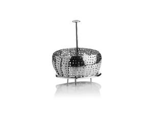 IPAC ACVM28 Panier à Vapeur Acier Inoxydable Argent 28 x 20 x 10 cm