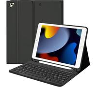 iPad 10.2 Keyboard Case, iPad 9th/8th/7th Keyboard Case, iPad Air 3 10.5 Keyboard Case, Built-in Pencil Holder BT Keyboard Auto Sleep/Wake Function