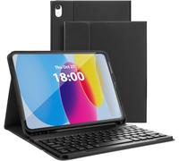 iPad 10th Generation Keyboard Case with Keyboard, UK Layout with Keyboard for iPad 10th Generation 10.9 inch 2022, Removable Keyboard Case with Pencil Holder for iPad 10th, Black