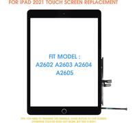 iPad 9 2021 9th Generation Touch Screen Digitizer Touch Screen for iPad 10.2 2021 A2602 A2603 A2604 A2605 Front Touch Screen with Home Button with Repair Tools (Black)