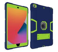 iPad 9 2021 iPad 8 2020 iPad 7 2019 Housse de protection antichoc - Bleu foncé / Vert
