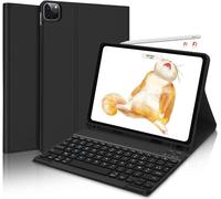 iPad Air 4 Keyboard, iPad Air 5 2022 Keyboard, iPad Pro 11 Keyboard, Detachable Bluetooth Wireless Connectivity AZERTY Keyboard for iPad Air 5th Generation 10.9/iPad Pro 11 2022/2021/2020, Black