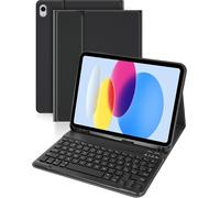 iPad Keyboard Case, Bluetooth Keyboard for iPad 10th Generation 10.9 Inch 2022 (A2696 / A2757 / A2777), Removable Wireless Keyboard for iPad 10a Gene, Italian Layout - Black