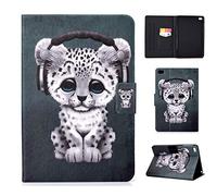 iPad Mini Case 7,9 Pouces Motifs Mignons Multiples Angles Stand Housse de Protection avec Sommeil Automatique réveil pour iPad Mini 5/4/3/2/1-Music Leopard