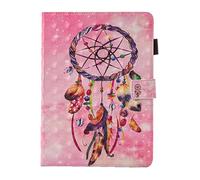 iPad Mini Coque, Fin à Folio Stand étui Portefeuille en Imitation Cuir avec Fonction Marche/Veille Automatique magnétique Smart Cover pour Apple iPad Mini 1/2/3/4 Pink Wind Chimes