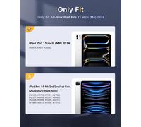 iPad Pro 11 Inch (M4) 2024 Case with Pen Holder,Slim Auto Sleep/Wake Up Case,Clear Back Cover with Stand for iPad Pro 11-Inch,Midnight Green