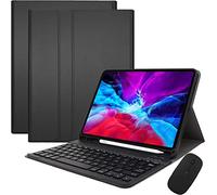 Ipad Pro 11 Pouces 3ème 2ème 1ère Génération 2021/2020/2018 Étui Clavier, avec Souris et Clavier Rétroéclairé Bluetooth sans Fil Détachable 7 Couleurs, avec Porte-Crayon Slim Leather Smart Cover