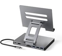 Ipad Pro Usb C Hub Stand, Adapter For Ipad Pro M4 M2 M1 13 12.9 11 Inch Ipad Air Docking Station Foldable 4K 60Hz Hdmi, Pd Charging, Sd/Tf Card Reader, 3 Usb 3.0, 3.5Mm Audio, Ipad Dock Accessories