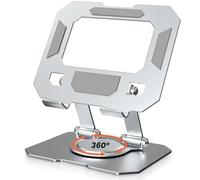 iPad Stand for Desk,Stable Tablet Stand Holder W/ Heavy Thicken Metal Base for Large Tablet Device,180° Foldable Multi-Angles Adjustable Stand for All iPad/Tablet/Portable Monitor/Desktop/Zoom Meeting