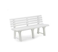 ipae progarden EDP Banc avec Dossier ORCHIDEA Blanc Polypropylène (145 x 49 x 74 cm)